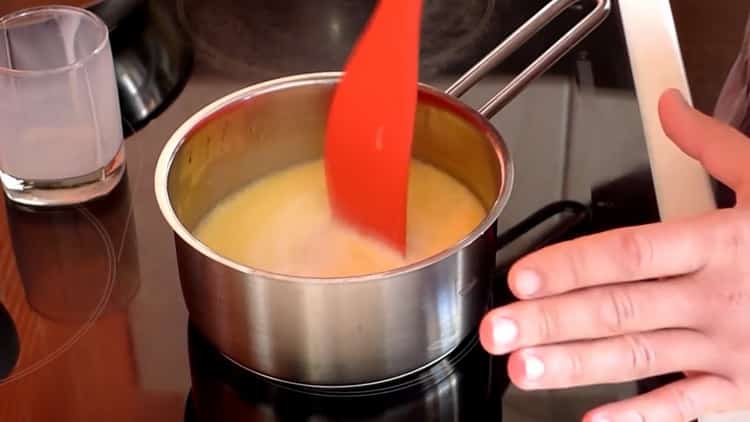 Add milk to make a pudding