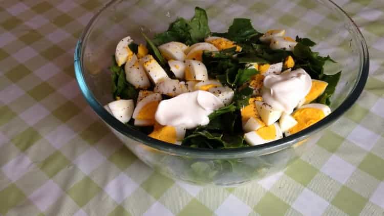 To add salad, add sour cream