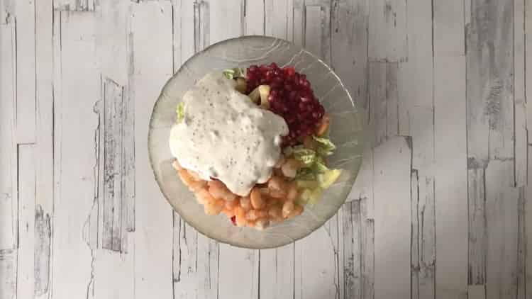 Combine the ingredients to make a salad