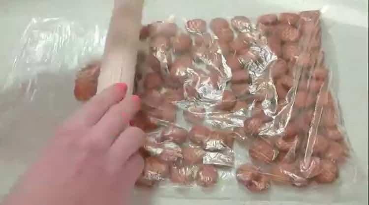 Grind cookies to cook