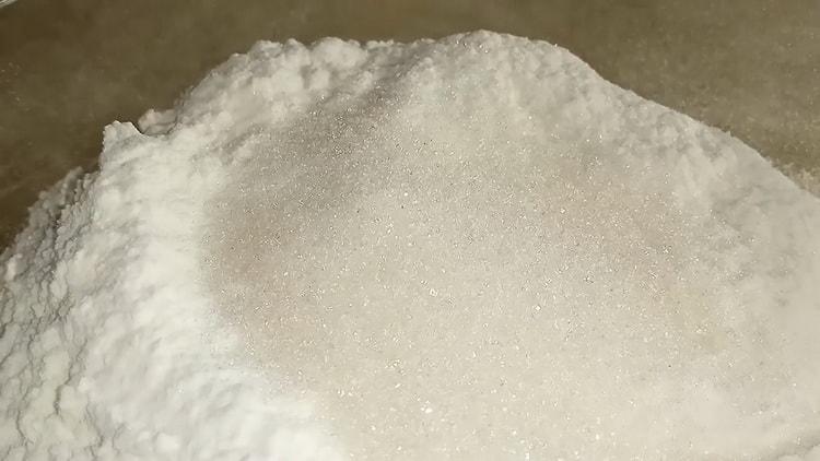 Sift flour to make dough