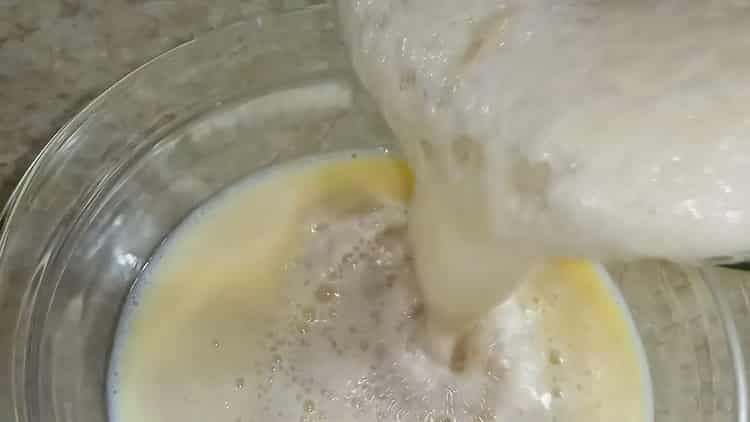 Combine the ingredients to make the dough.