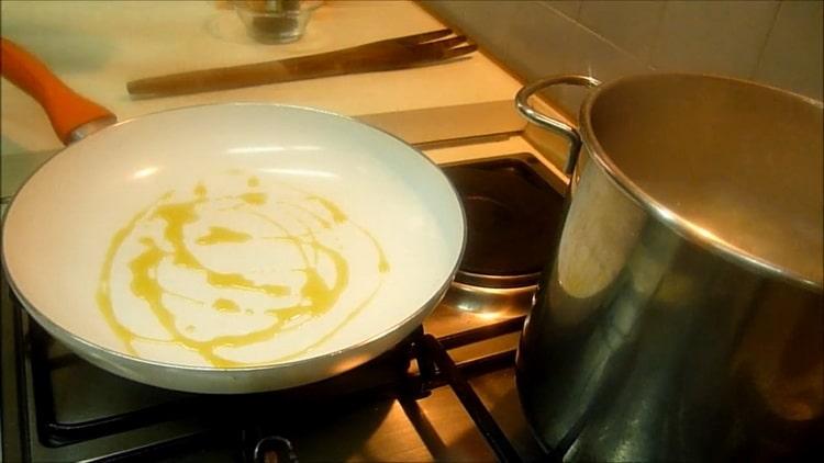 To prepare spaghetti, prepare the ingredients