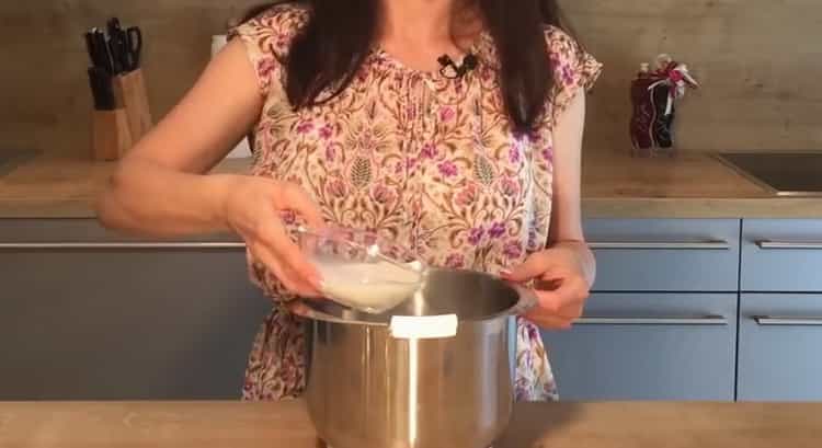 Add cottage cheese to prepare the dough