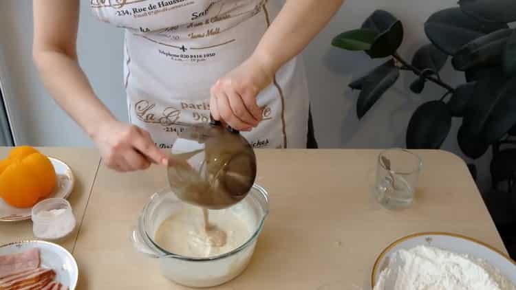 Combine the ingredients to make the dough.