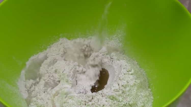 Prepare the ingredients for the dough.