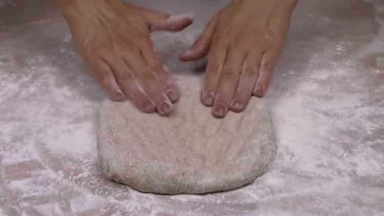 Roll out the dough to make pizza