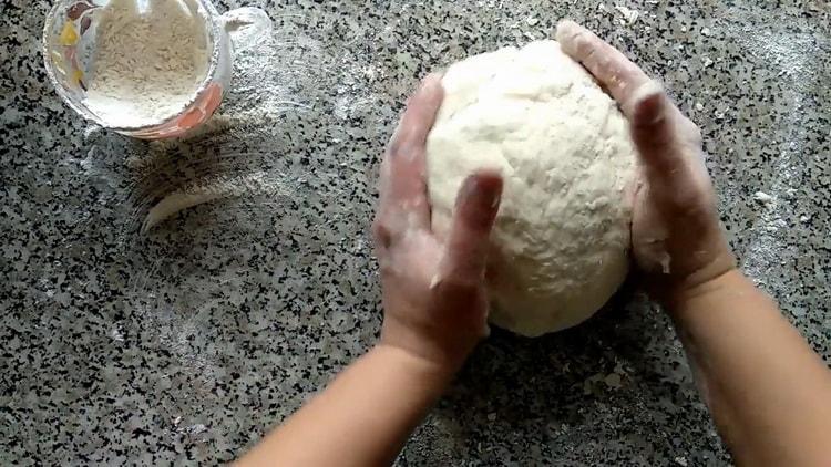 Thin pizza dough without yeast according to a step by step recipe with photo