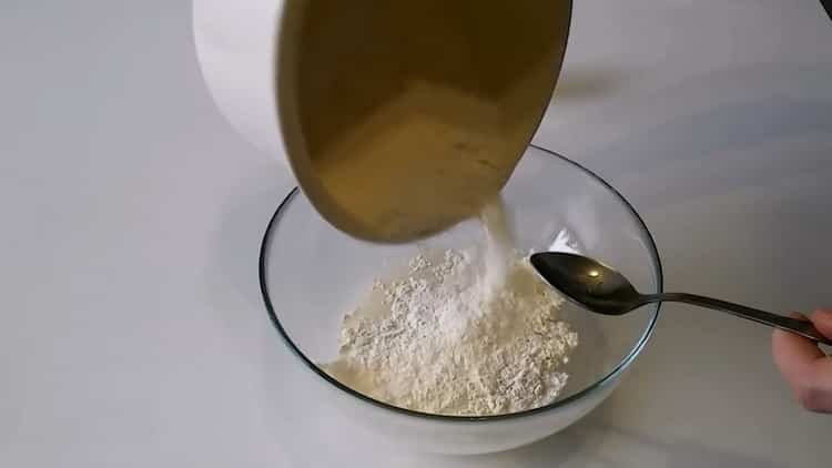 Prepare the ingredients for the dough.