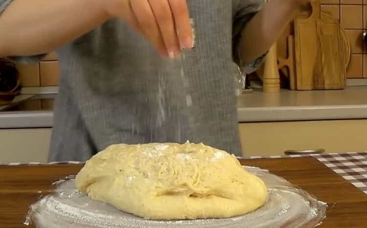 To prepare the dough, salt the dough