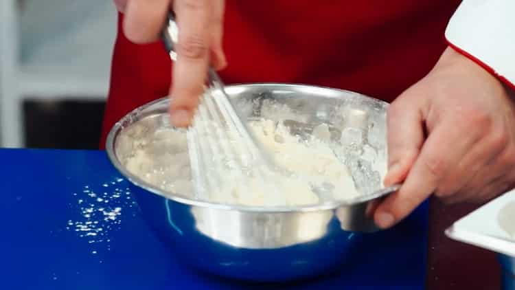 Mix the ingredients for the dough.