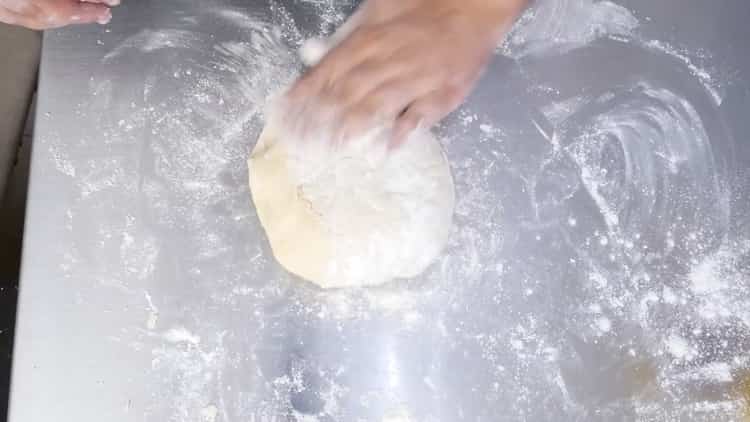 Mix the ingredients to make the dough.