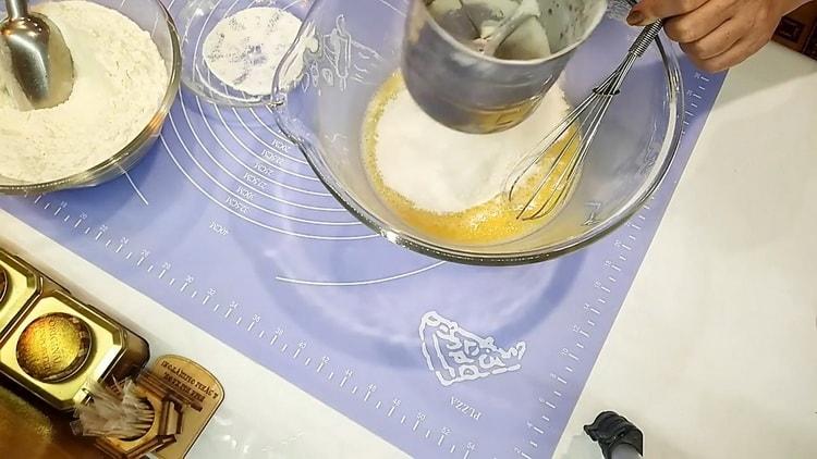 Prepare the ingredients for the dough.