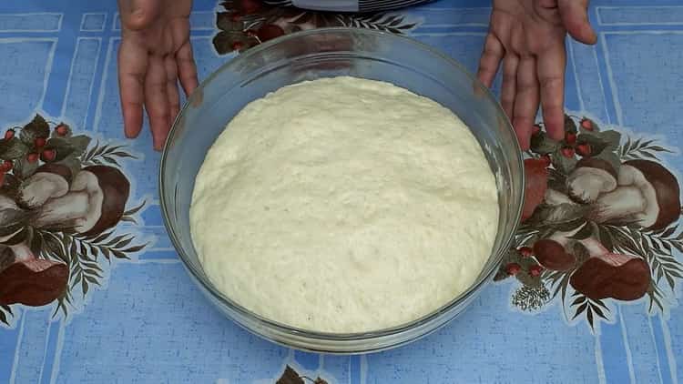 Dough on the broth is ready