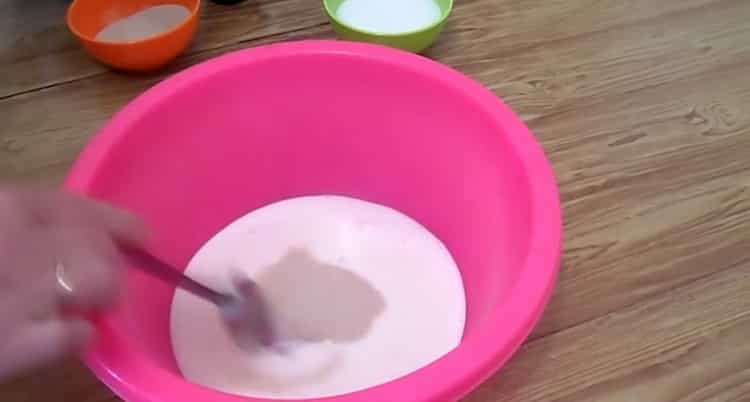 Prepare the ingredients for the dough.