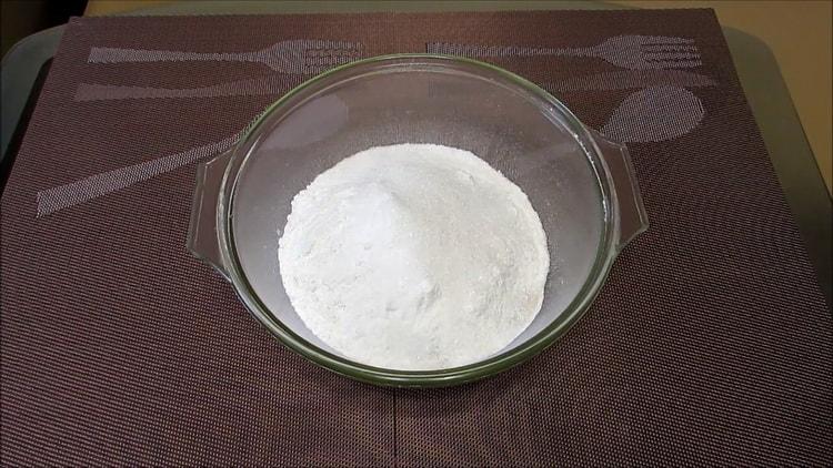 Add salt and sugar to prepare whey dough.