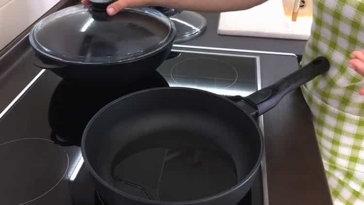 To cook meatballs, heat the pan