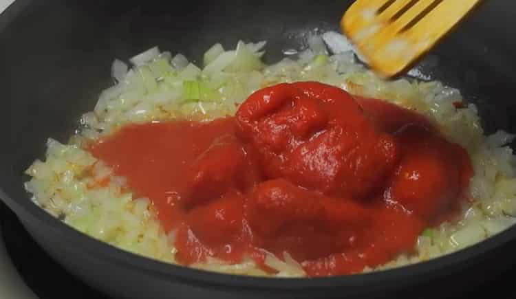 To make meatballs, prepare the sauce