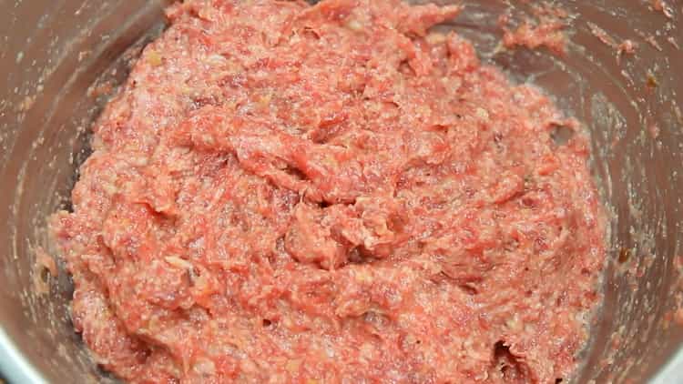 To cook meatballs, prepare the forcemeat