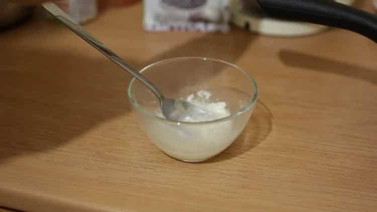 To prepare meatballs, prepare water with flour