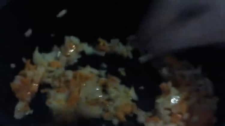 To cook meatballs, fry vegetables