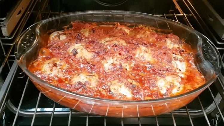 To cook meatballs, preheat the oven