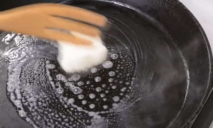 To cook meatballs, heat oil