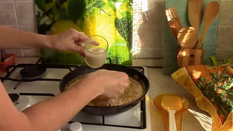 Add flour to cook meatballs