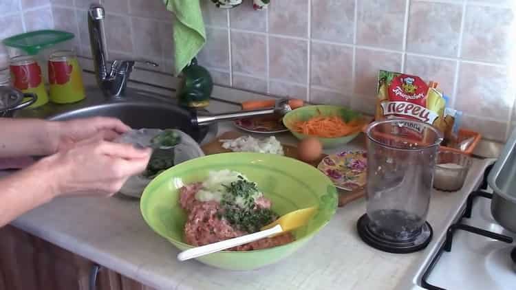 To cook meatballs, prepare the ingredients