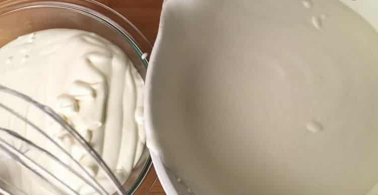 Beat whites to make a cake