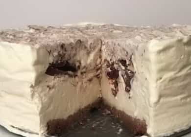 Coffee and chocolate ice cream cake at home 🎂