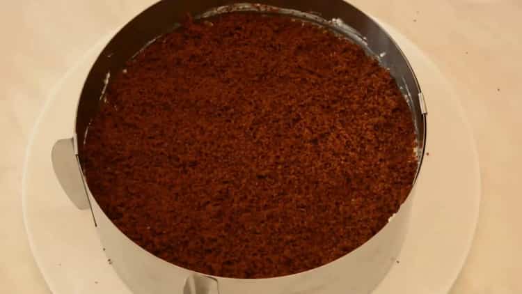 Combine the ingredients to make the cake.