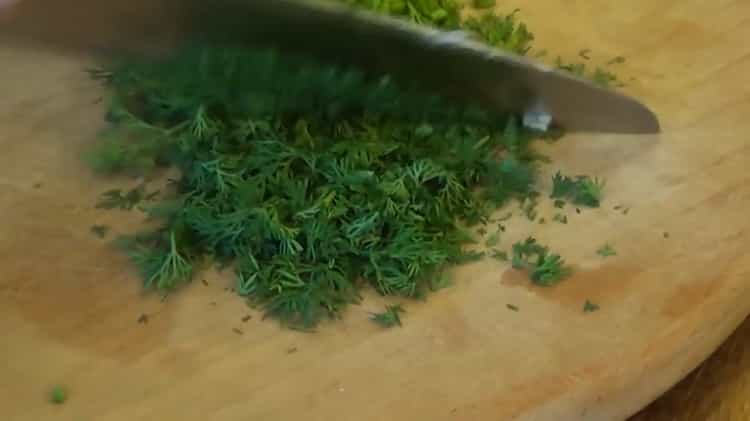 To cook beans, cut greens