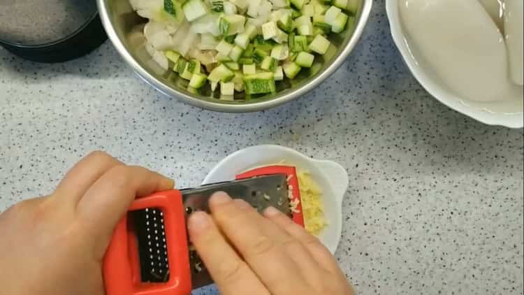 Grate cheese to cook