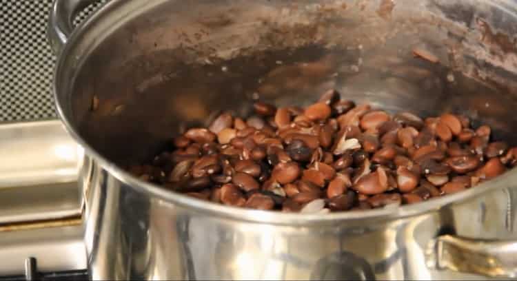 To cook, boil the beans