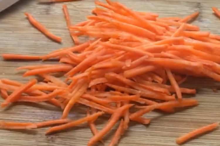For carrots, chop carrots