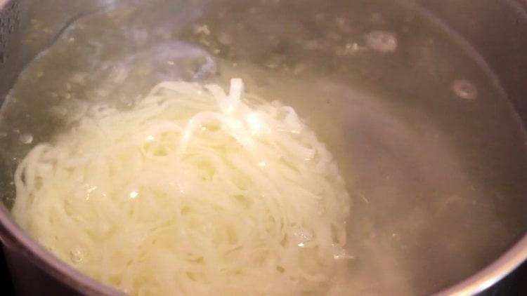 Prepare the ingredients for cooking.