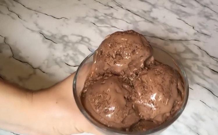 chocolate ice cream is ready