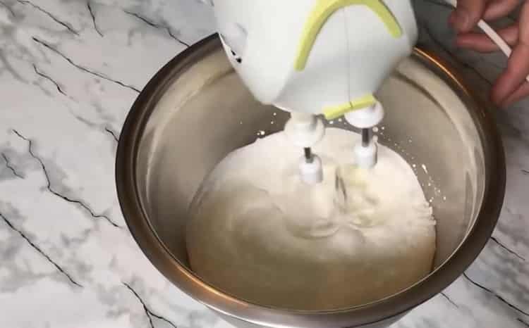 Whip cream to make ice cream