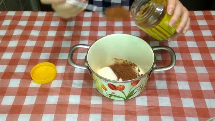 To prepare a cupcake, prepare the ingredients for watering