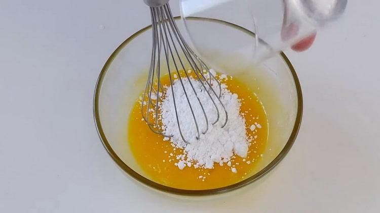 To make chocolate mousse, beat the yolks