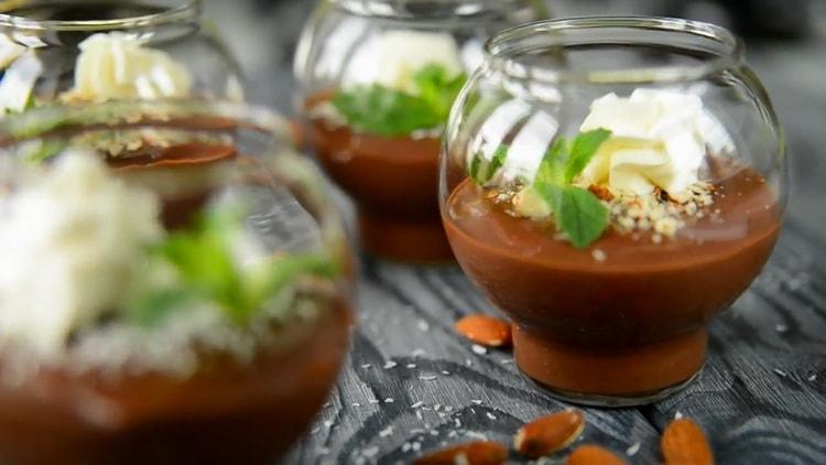 chocolate pudding is ready