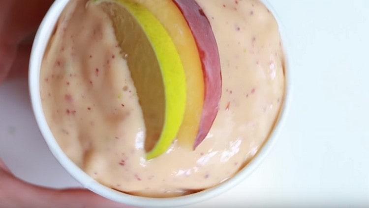 Send the sorbet to the freezer.