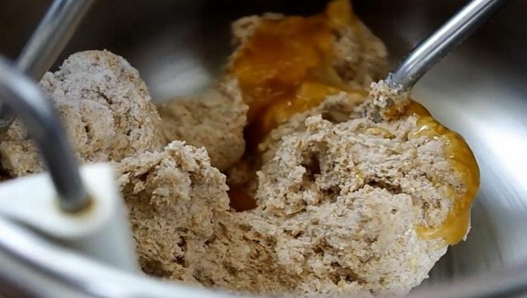 Add the ingredients for barley bread.