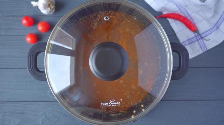 Pour the ingredients with water and simmer until cooked.