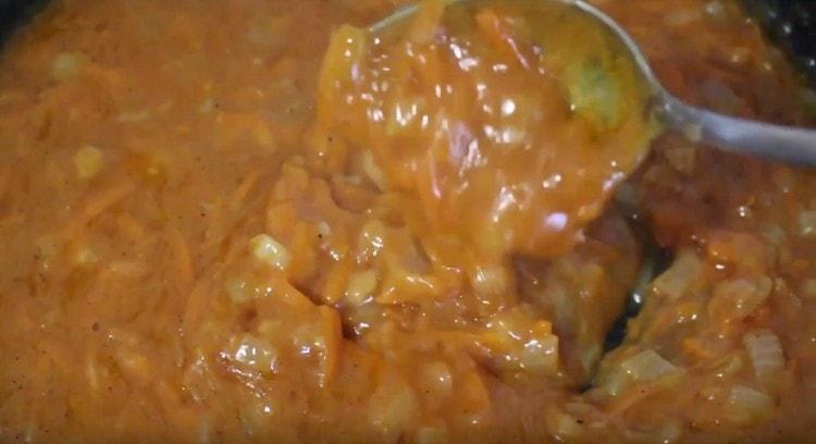 We got a thick gravy for buckwheat without meat.