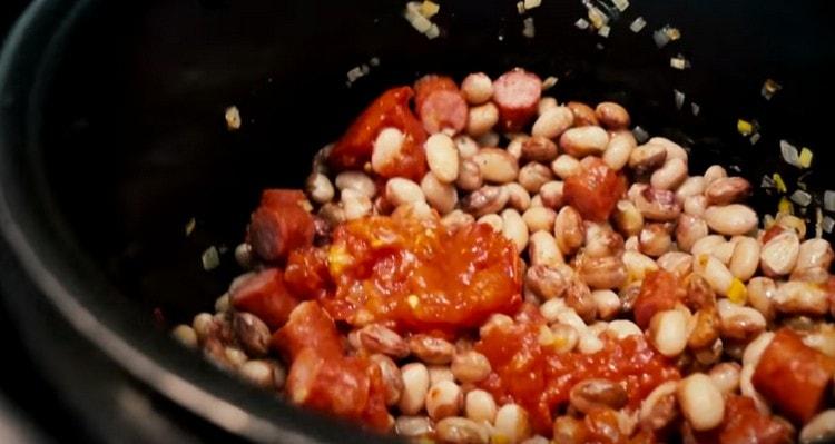 We also add tomatoes in our own juice, spices, garlic.