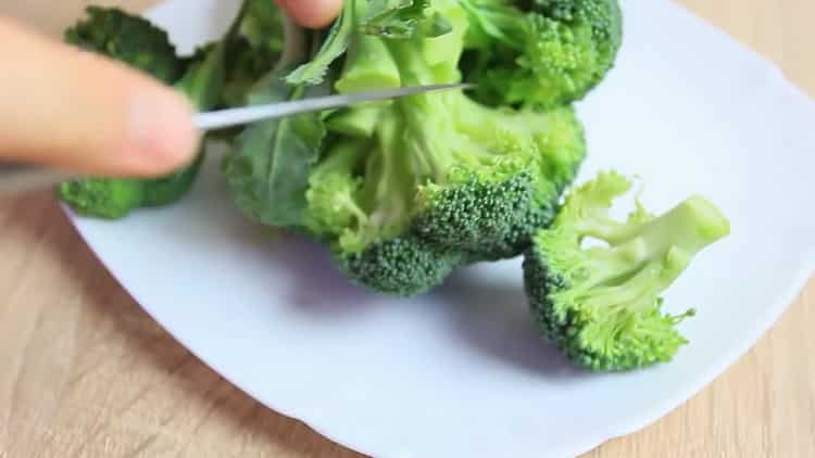 For cooking, chop cabbage