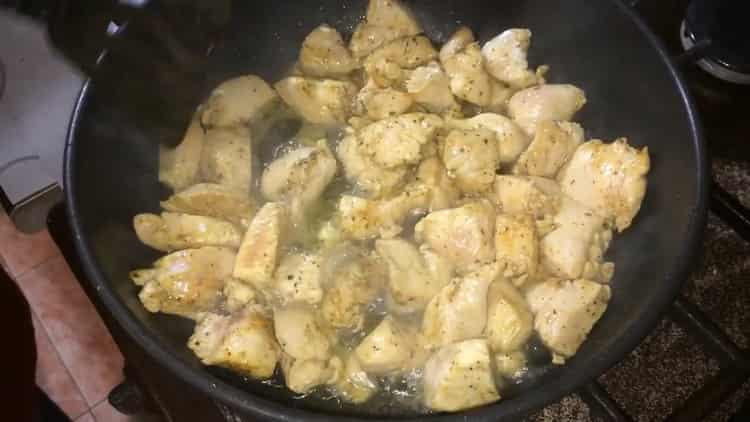 To make buckwheat, fry the meat