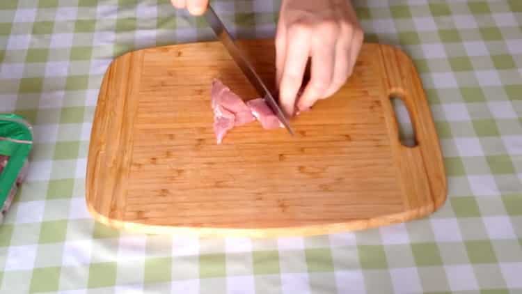 For cooking, chop meat